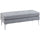 48 Inches Upholstered Bedroom Bench, Modern End of Bed Bench with Double Layer Seat Cushions and Steel Legs, Light Gray