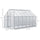 12' x 6' Aluminum Greenhouse, Polycarbonate Walk-in Garden Greenhouse Kit with Adjustable Roof Vent, Rain Gutter and Sliding Door, Silver