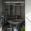 5' x 9' Outdoor Storage Shed,  Lean to Metal Shed with Foundation, Lockable Doors, and Gloves for Patio, Lawn, White