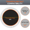 Trampoline Mat Replacement with Spring Pull Tool and 72 V-Hooks, Fits 12ft Trampoline, Using 5.5" Springs, Orange