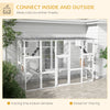 Catio Playground Cat Window Box Enclosure, Wooden Outdoor Cat House, Weather Protection Roof, Cat Shelter Kitten Playpen with Shelves & Bridges