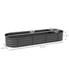 6.4 x 2 x 1ft Galvanized Raised Garden Bed Kit, Metal Planter Box with Safety Edging, Dark Gray