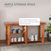 Wood Shoe Rack Bench 3-tier Acacia Wood with Shoe and Boot Storage Hallway Shoe Storage Bench Teak