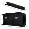 8 Person Ice Fishing Shelter, Waterproof Oxford Fabric Portable Pop-up Ice Tent with 4 Doors for Outdoor Fishing, Black