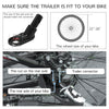 Dog Bike Trailer with Hitch Coupler, Quick Release Wheels, Reflectors, Flag for Medium Dogs, Black