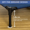36" x 30" Cooling Elevated Dog Bed, Portable Raised Dog Cot, Pet Bed with Washable Breathable Mesh for Large Dogs, Indoor and Outdoor, Blue