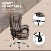 Microfiber Office Chair, High Back Computer Chair with 6 Points and Heat, Adjustable Height and Footrest, Coffee