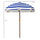 6.2' Beach Umbrella for Travel, Vent, Ruffles, Carry Bag, Portable Outdoor Umbrella for Garden, Blue