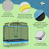 3-in-1 Trampoline for Kids, 6.9' Kids Trampoline with Net, Light Blue