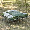 Portable Cot Bed Compact Collapsible Camping Bed with Sleeping Bag Inflatable Air Mattress Pillows for 2 Person Fishing & Hiking