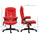 Heated Massage Office Chair, Heated Reclining Desk Chair with 6 Vibration Points, Armrest and Remote, Red
