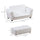 Kids Sofa Set with Footstool for Toddlers and Babies, White