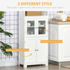 63" Kitchen Hutch Cabinet, 4-Door Kitchen Pantry Storage Cabinet with Adjustable Shelf for Dining Room, Living Room, White