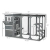 Outdoor Cat Shelter, Outdoor Cat Cages Enclosures with Multi-Level Design, Lockable Doors, Window, for 2-3 Cats