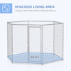 9.2' x 8' x 5.6' Dog Kennel Outdoor for Medium and Large-Sized Dogs with Lockable Door, Silver