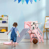 2 in 1 Toddler Slide for Indoors, Toy for Toddler, Easy Set Up Baby Slide with Basketball Hoop for Kids 18-36 Months, Pink
