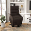 Electric Power Lift Recliner Chair Sofa with Massage & Vibration for Living Room Bedroom Office, Brown