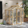 Walk-in Polycarbonate Greenhouse Green House with Automatic Temperature Window and Lockable Door, 6.5' x 4' x 6.7'