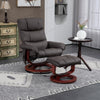 Swivel Recliner with Ottoman Massage Recliner Chair and Ottoman Faux Leather Reclining Chair with Remote Brown
