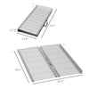 3' Foldable Handicap Ramp for Home, Steps, Doorways, Aluminum Portable Wheelchair Ramp, Textured Threshold Ramp, Silver