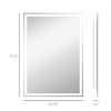28" x 20" Bathroom Mirror with LED Lights, Dimmable Makeup Mirror, Vanity Mirror with 3 Colors, Smart Touch, Anti-Fog