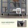 Cat House, Indoor Cat Enclosure on Wheels with Openable Top, 39"