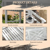 43.25" Outdoor Garden Bench, Wooden Bench, Poplar Slatted Frame Furniture for Patio, Park, Porch, Lawn, Yard, Deck, White