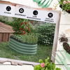 3.4 x 2 x 1.4ft Galvanized Raised Garden Bed Kit, Metal Planter Box with Safety Edging, Green