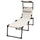 Adjustable Folding Chaise Lounge with 4-position Backrest, Sun Roof, Head Pillow for Patio, Balcony, Outdoor, Cream