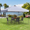 10' x 10' Pop Up Canopy Event Tent with 3-Level Adjustable Height, Top Vent Window Design and Easy Move Roller Bag, White