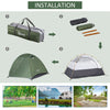 2 Person Tent Patio Tent with Water Resistant Rain Cover, 4 Mesh Windows&Carry Bag, Portable for Family Backpacking