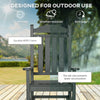 HDPE Porch Rocker Chair, Outdoor Rocking Chair with High Back, Arms, Slatted Design, for Indoor and Outdoor, Dark Gray