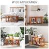 Wood Shoe Rack Bench 3-tier Acacia Wood with Shoe and Boot Storage Hallway Shoe Storage Bench Teak