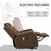 Power Lift Recliner Chair Sofa, Quick Assembly, Electric Riser and Recliner Chair with Vibration Massage, Heat & Side Pockets, Brown