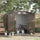 Outdoor Shed Garden Storage Shed Tool Storage Building with 4 Vents and 2 Sliding Doors, 7 x 4 FT, Brown