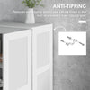 71" Tall Storage Cabinet with Movable Storage Shelves, Modern Style Pantry Cupboard Cabinet with Soft Close Doors, White