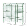 Metal Garden Trellis, Arch Trellis for Climbing Plants Outdoor, A-Frame, with Climbing Net, 17" x 72" x 72", Green