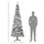 7.5' Pencil Snow Flocked Artificial Christmas Tree with 600 Pine Realistic Branches, Pine Cones, Red Berries, Auto Open, Green