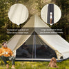 16.5' Large Family Tent 10 Persons Waterproof  Teepee Bell Tents Hunting Camp Huge Four Season