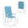 Set of 2 Patio Folding Chairs, Classic Outdoor Camping Chairs, Portable Lawn Chairs w/ Armrests, Blue