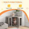 48" Corner Dog Crate Furniture, End Table Dog Kennel with Cushion for Medium-Sized Dog, Indoor Use, Dog Cage, Walnut