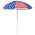 5.7' Beach Umbrella for Travel with Tilt, Vent, Flounce, Portable Outdoor Umbrella, American National Flag Pattern