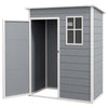 Garden Shed, 5'x3' Outdoor Storage Shed with Lockable Doors & Vent, Metal Utility Tool Shed for Backyard, Patio, Gray