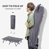 2 Person Folding Camping Cot for Adults, 50" Extra Wide Outdoor Portable Sleeping Cot with Carry Bag, Beach Hiking