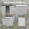 7' x 4' Metal Garden Shed, Backyard Tool Storage Shed with Dual Locking Doors, 2 Air Vents and Steel Frame, Silver