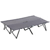 2 Person Folding Camping Cot for Adults, 50" Extra Wide Outdoor Portable Sleeping Cot with Carry Bag, Beach Hiking