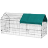 87" Small Animal Playpen with with Roof for Rabbits, Chicken, Chinchillas for Indoor/Outdoor Use, Green