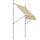 6.5' x 4' Manual Retractable Awning, Non-Screw Freestanding Patio Awning, UV Resistant, for Window or Door, Beige