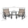 Outdoor Glider Chairs with Coffee Table, Patio 2-Seat Rocking Chair Swing with Breathable Sling for Backyard, Garden and Porch, Brown