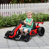 24V 7.5 MPH Electric Go Kart with Adjustable Seat, Children Playing Pedal Kart Toy, Slow Start, Red